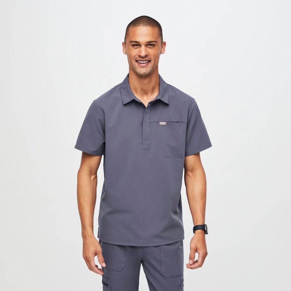 MENS FIGS MEDIUM Lima ScrubPolo™ in SPACE NAVY